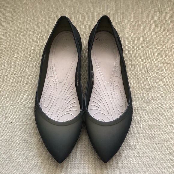 CROCS Shoes - CROCS Rio Points Ballet Flats Black/Gray - Size 6